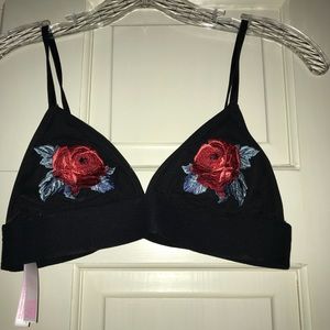 Black rose bralette